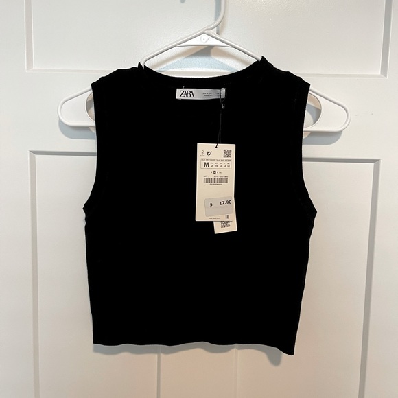 Zara Tops - Zara cropped sleeveless sweater NWT
